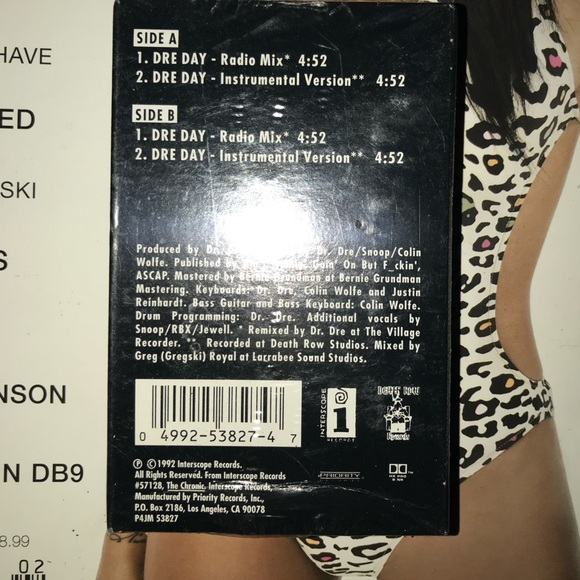 Dr. Dre Dre Day cassette Single
Media: Mint (M)
Sleeve: Very Good Plus - Picture 2 of 5